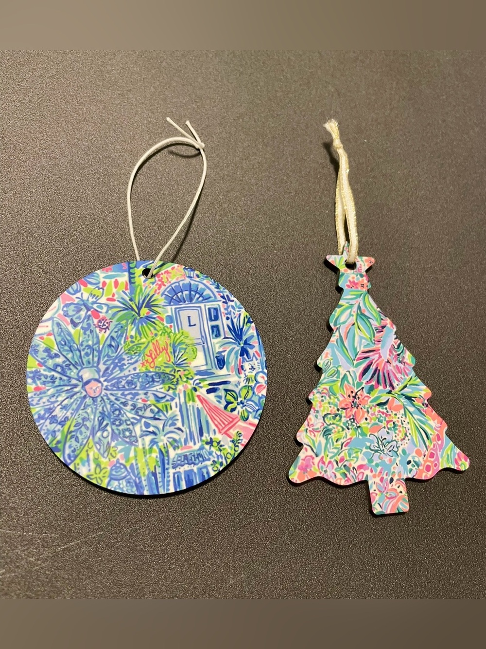 Set of 2 Lilly Pulitzer Ornamentd